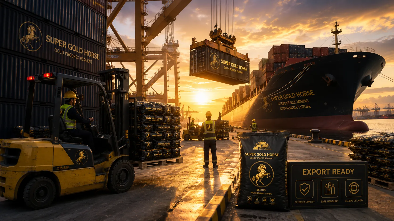 EcoGold technical team supporting gold-processing operations