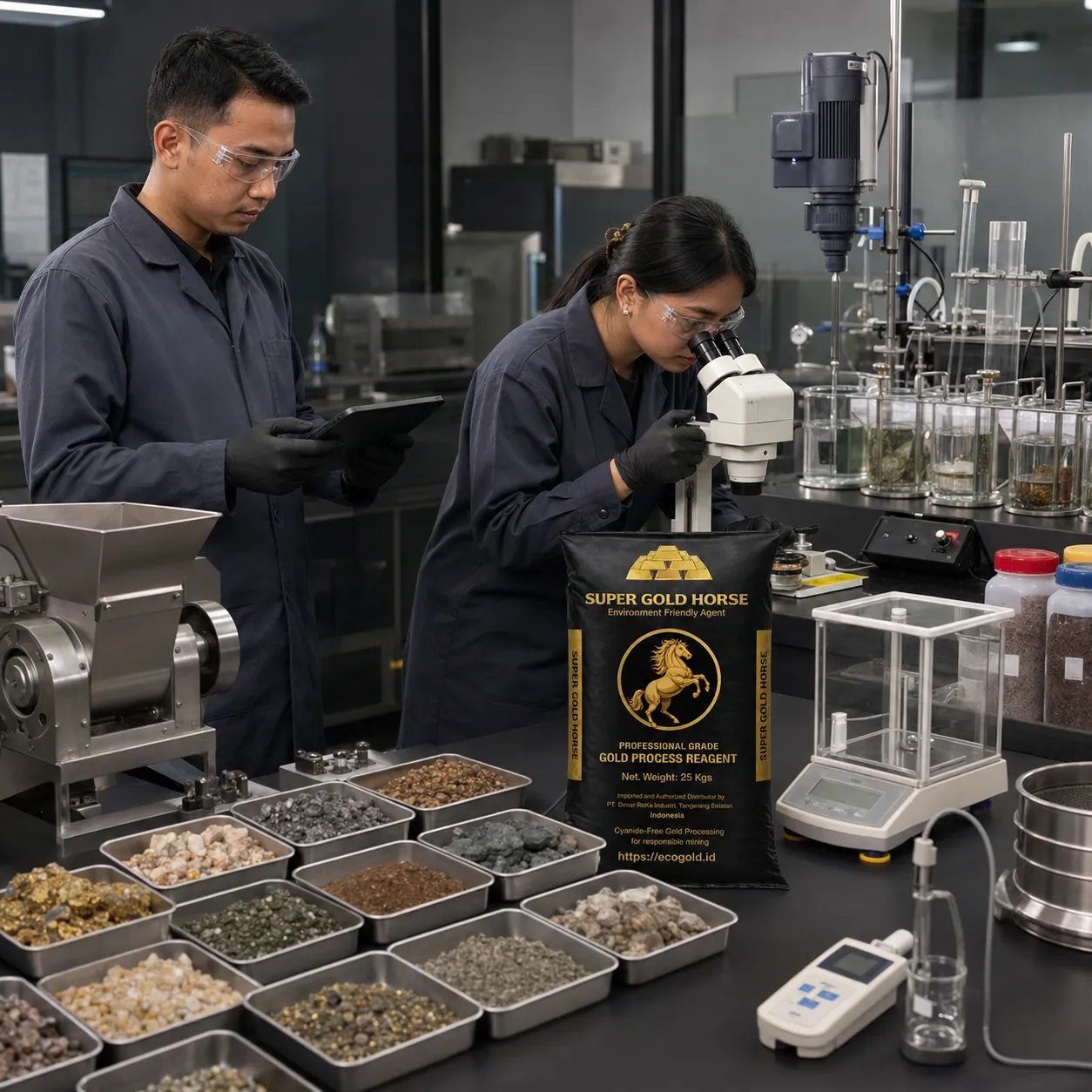 Controlled metallurgical laboratory evaluation of gold-ore leaching conditions