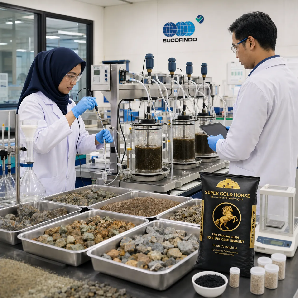 Mineral laboratory evaluation of representative gold ore samples and SGH reagent