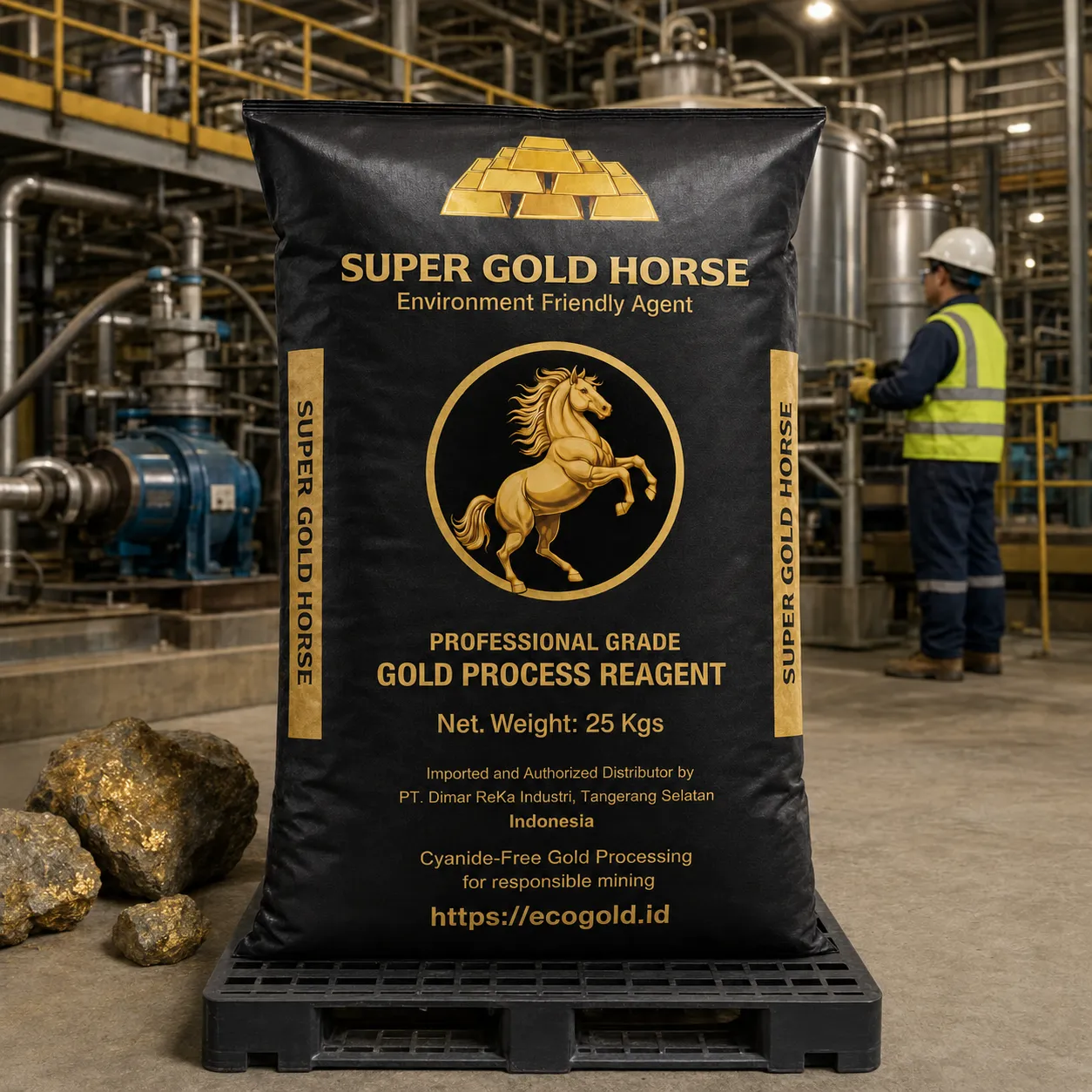 Modern tank-leaching facility supporting controlled and responsible gold processing